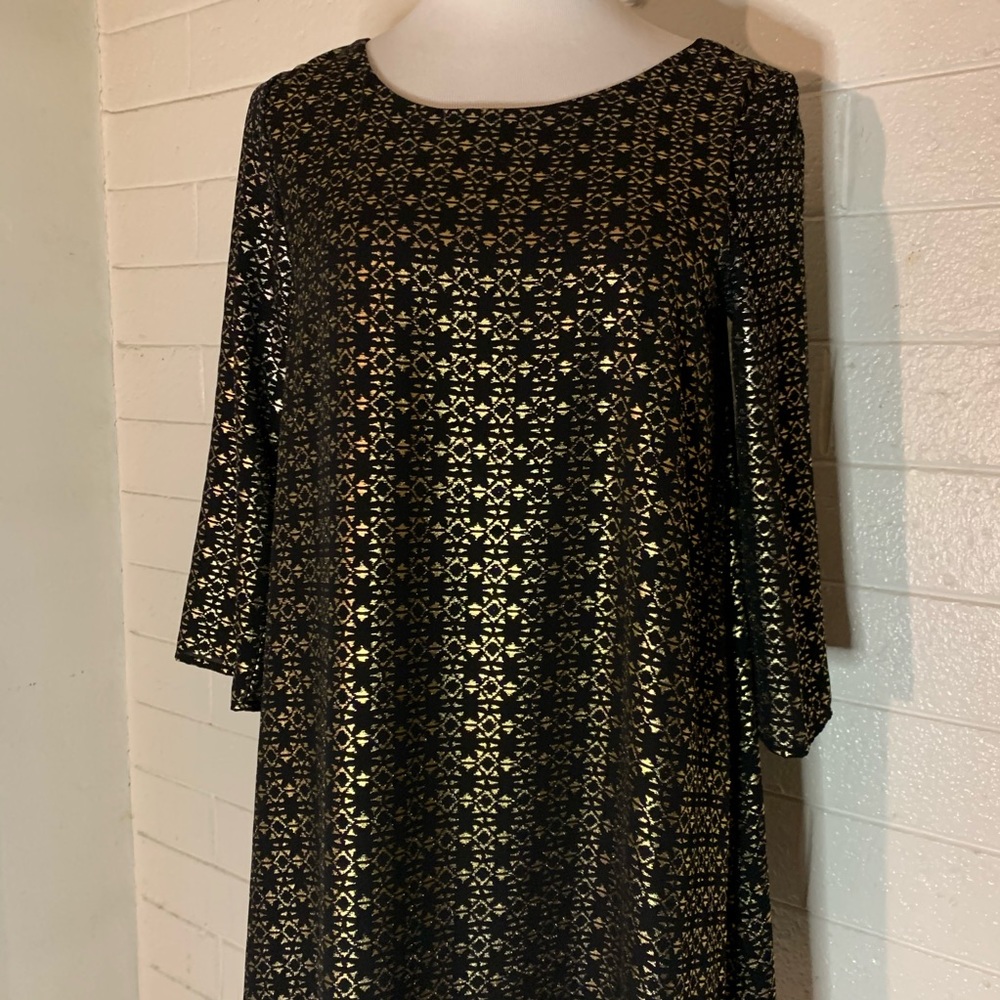 Gianni Bini Cocktail Dress Black and Gold Size Sm